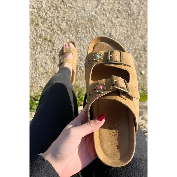 Sandales Femme En Cuir