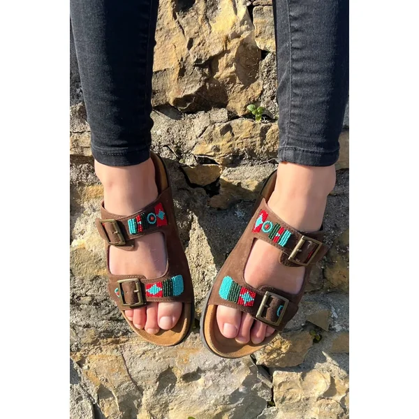 Sandales Femme En Cuir