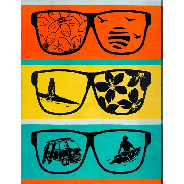 Serviette de plage grande taille Mondrago