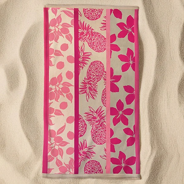 Serviette microfibre Tropea rose