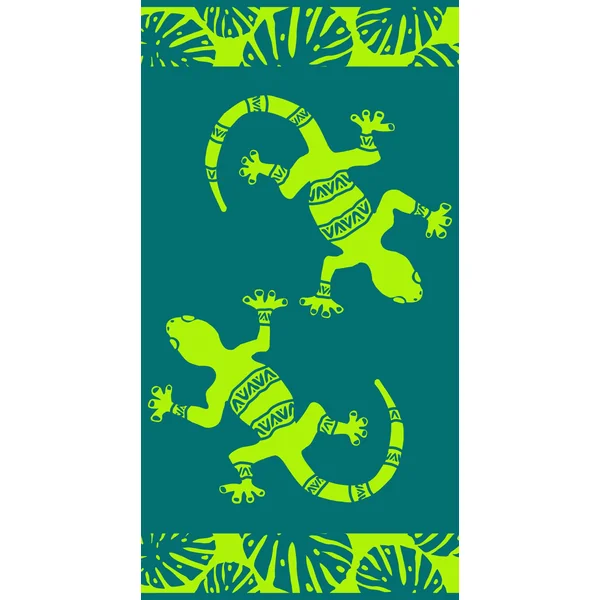 Serviette pour la plage gecko Opal vert