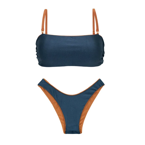Set Nocciola Bandeau-Reto High-Leg