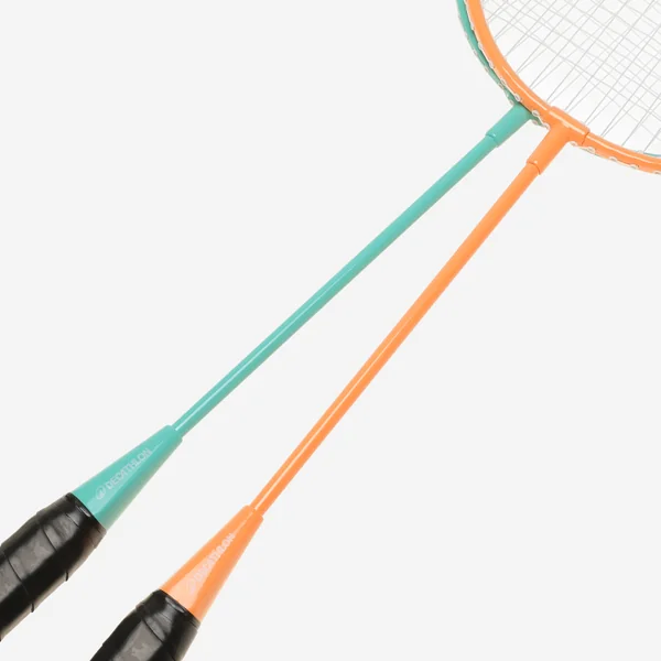 Set Raquettes de Badminton de Loisir Adulte Discover BR100Ad - Turquoise/Orange