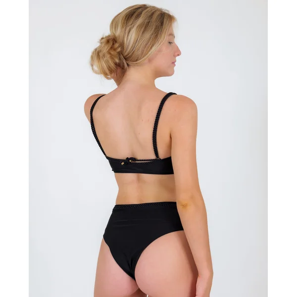 Set Shimmer-Black Bandeau-Reto Hotpants
