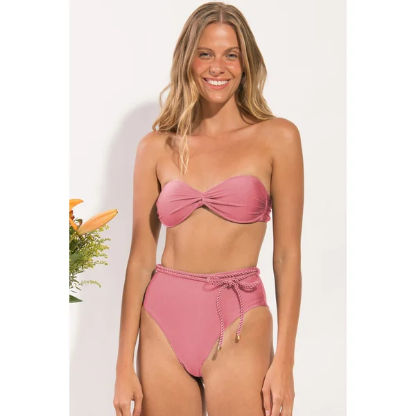 Set Shimmer-Confetti Twist Belted-High-Waist