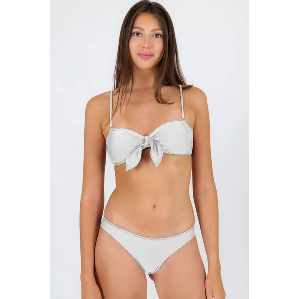 Set Shimmer-White Bandeau-Knot Essential