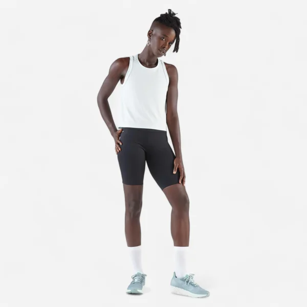 Short cycliste running femme - kiprun run 500 confort noir