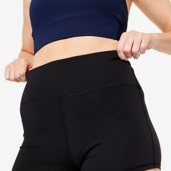 Short danse moderne taille haute femme - noir