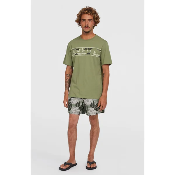 Short de bain Cali Block15'' | Green Dusty Flower