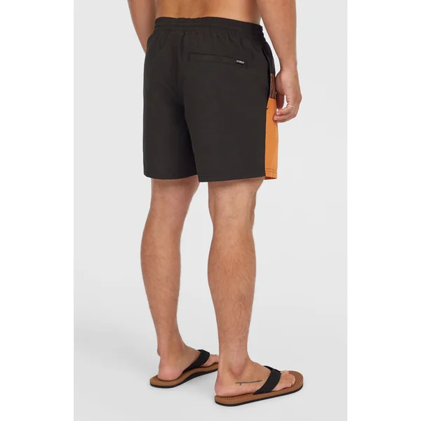 Short de bain Cali Block15'' | Orange Pressed Lines