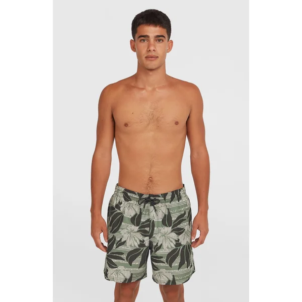 Short de bain Cali Floral 16'' | Green Dusty Flower