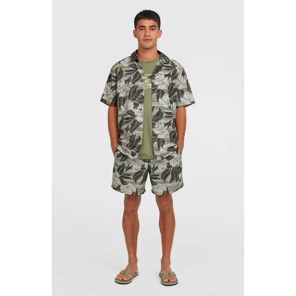 Short de bain Cali Floral 16'' | Green Dusty Flower