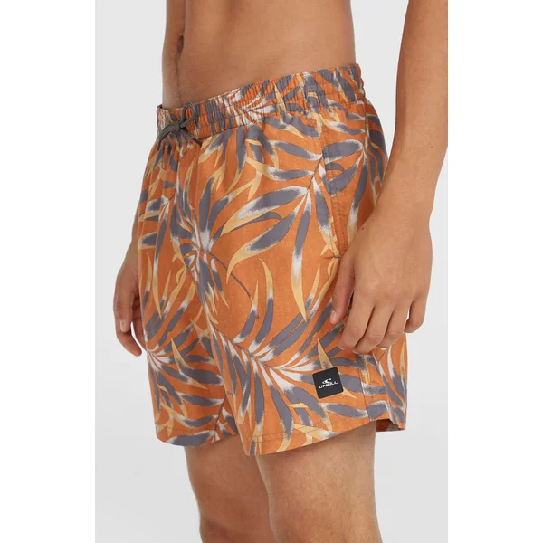 Short de bain Cali Floral 16'' | Orange Dipped Leaves