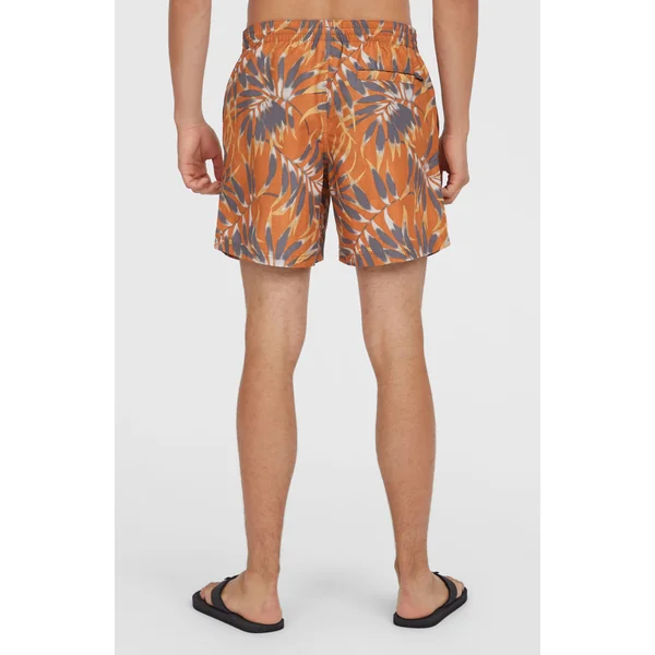 Short de bain Cali Floral 16'' | Orange Dipped Leaves