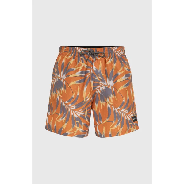 Short de bain Cali Floral 16'' | Orange Dipped Leaves
