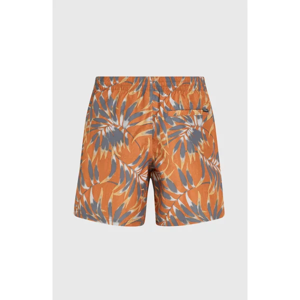 Short de bain Cali Floral 16'' | Orange Dipped Leaves