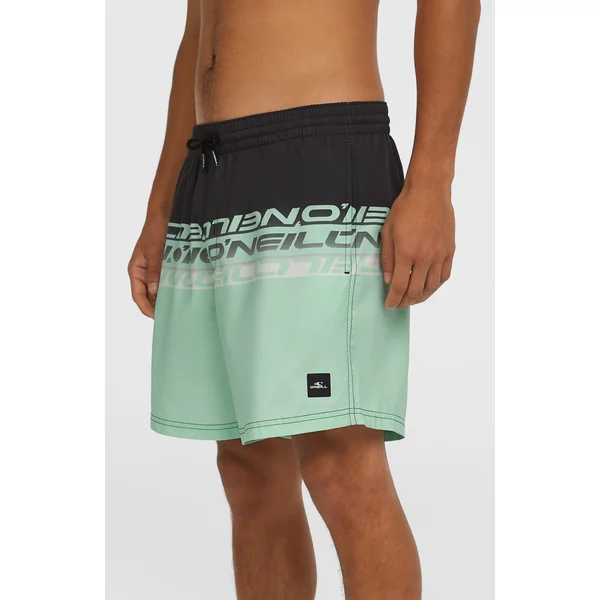 Short de bain Cali Stripe 16 | Green/Black Upside Down Clean