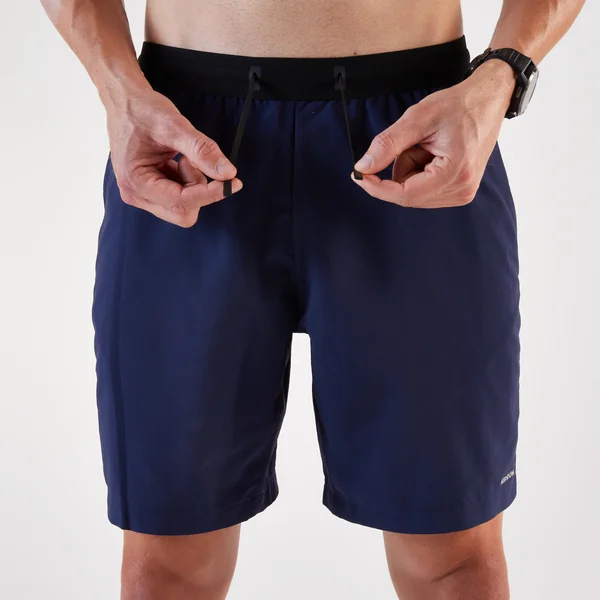 Short de running Homme - KIPRUN Run 500 Dry bleu acier