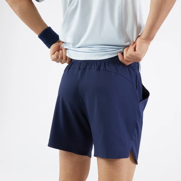 Short de tennis homme - essential+ court bleu marine