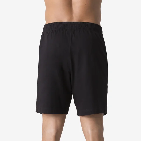 Short en coton pour homme, noir