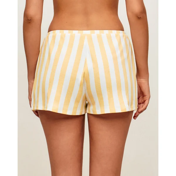 Short en jersey côtelé à rayures