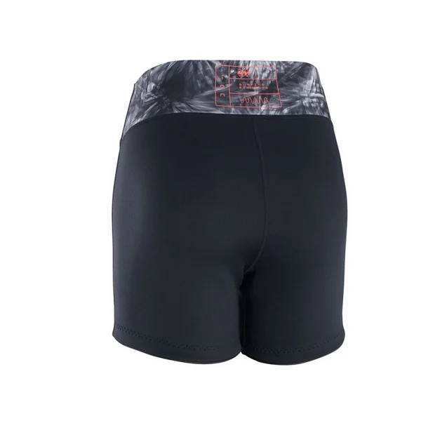 SHORT NEOPRENE FEMME ION BLACK FLOWERS