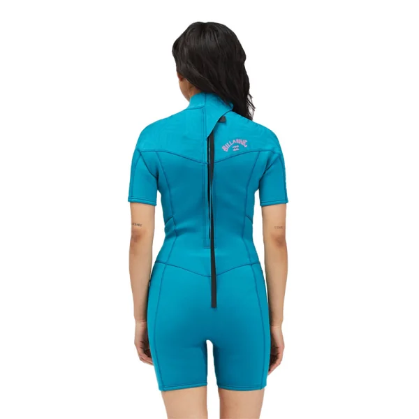 Shorty Femme Billabong Synergy 2/2 backzip manches courtes bleu