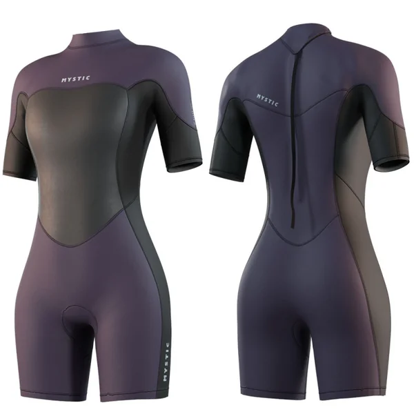 Shorty neoprene femme mystic brand flatlock ss 3-2 backzip 2026 violet