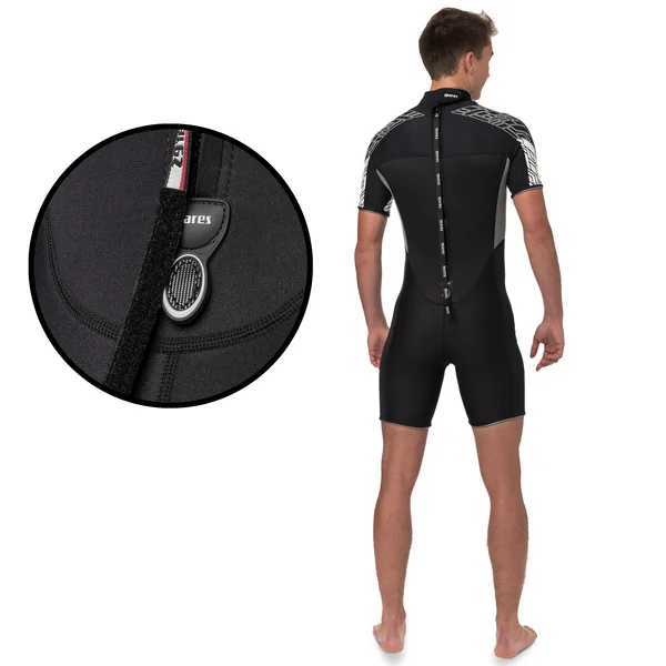 Shorty neoprene Plongée MARES Homme néoprène 2,5mm - REEF noir/gris