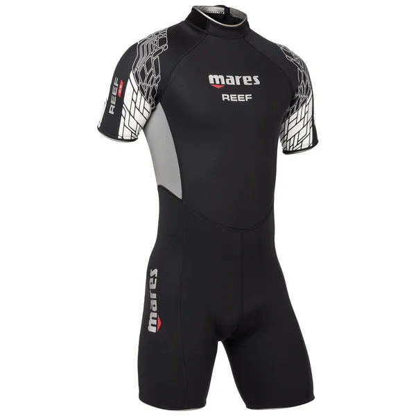 Shorty neoprene Plongée MARES Homme néoprène 2,5mm - REEF noir/gris