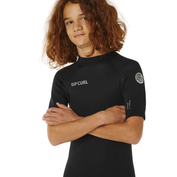Shorty Néoprène Enfant RIP CURL TRAD 2/2mm Back Zip Noir