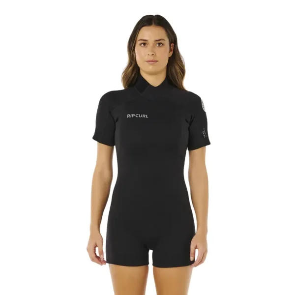 Shorty Néoprène Femme RIP CURL TRAD SS 2/2mm Back Zip Noir
