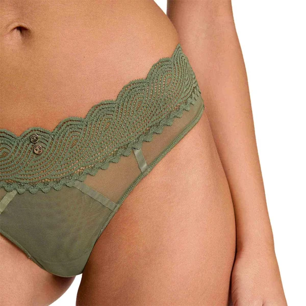 Shorty String kaki Lorie vert Morgan Lingerie
