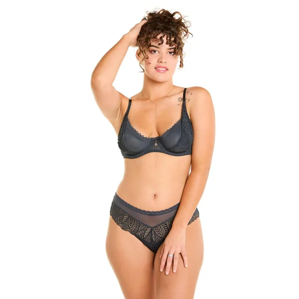 Shorty tanga gris Abeille Pomm Poire