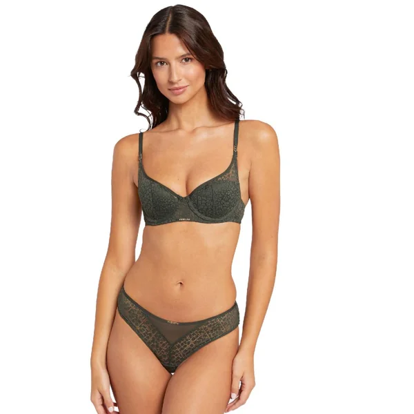 Shorty tanga kaki Maëlle vert Morgan Lingerie