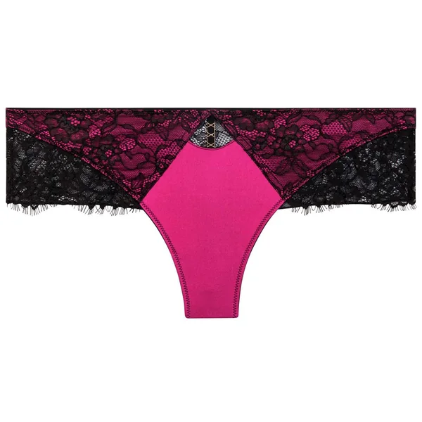 Shorty tanga noir/fuchsia Dragon Pomm Poire