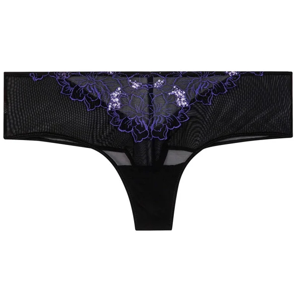 Shorty tanga noir/violet Amants Pomm Poire