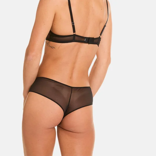 Shorty tanga noir/violet Amants Pomm Poire