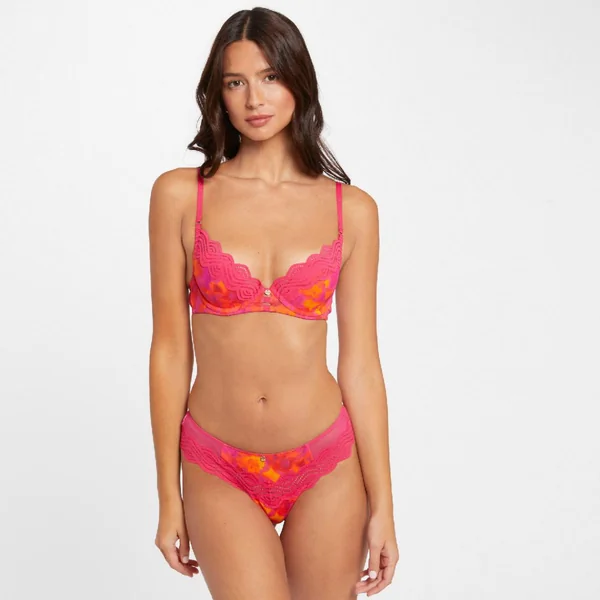 Shorty tanga rose Thaïs Morgan Lingerie