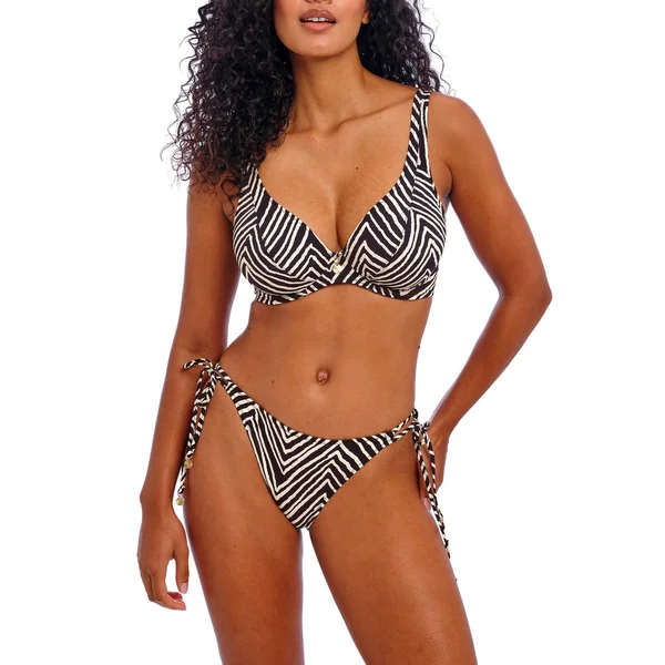 Slip Bikini à nouettes black Freya Maillots