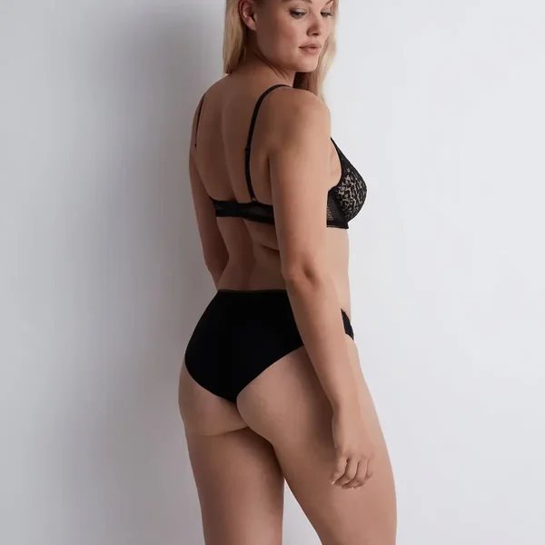 Slip brésilien en dentelle noir Aubade