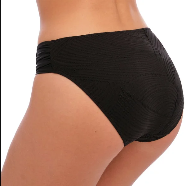 Slip de bain mi-couvrant côtés plissés