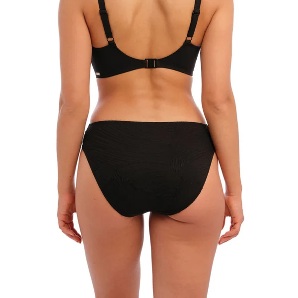 Slip de bain mi-couvrant côtés plissés