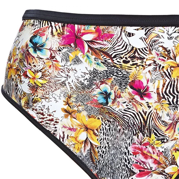 Slip de bain taille mi-haute