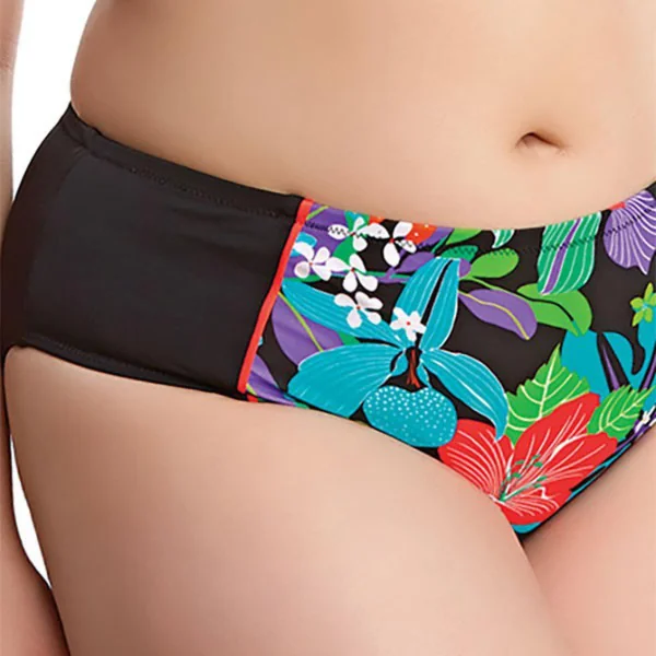 Slip de bain taille mi-haute