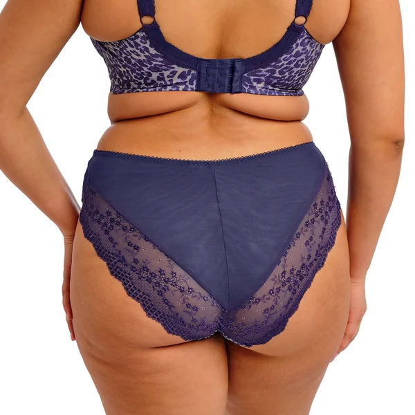 Slip jambe échancrée Bleu Elomi