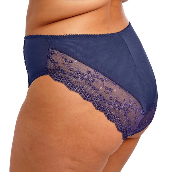 Slip jambe échancrée Bleu Elomi