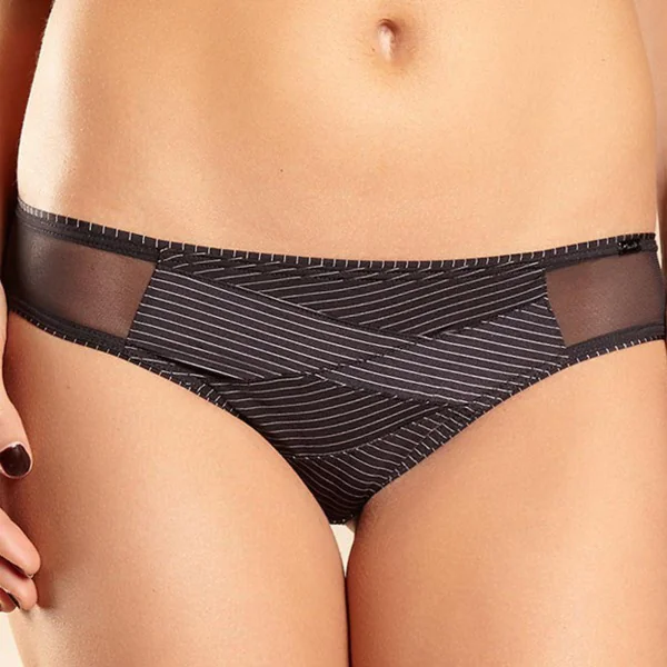 Slip noir rayures blanches Chantelle