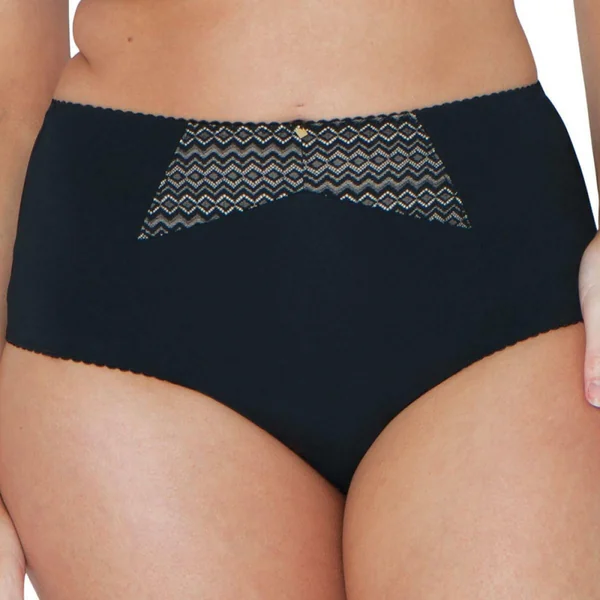 Slip taille haute avec porte jarretelles amovibles