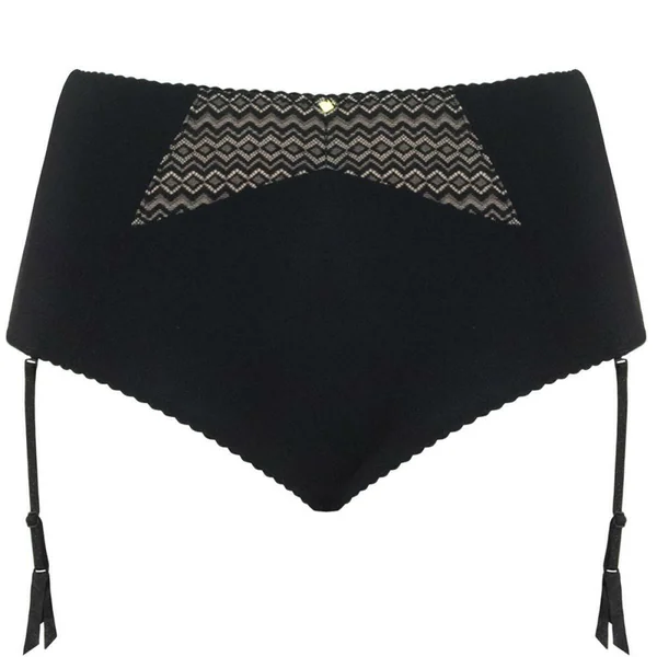 Slip taille haute avec porte jarretelles amovibles